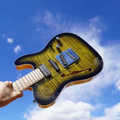 Schecter USA CUSTOM SHOP MASTERWORKS PT Nashville S/H Olive Green Sunburst w/ Tolex Case (2022) image 1