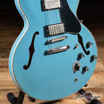 2016 Gibson Custom Shop Memphis 1964 ES-345 VOS w/ Case – Frost Blue image 3