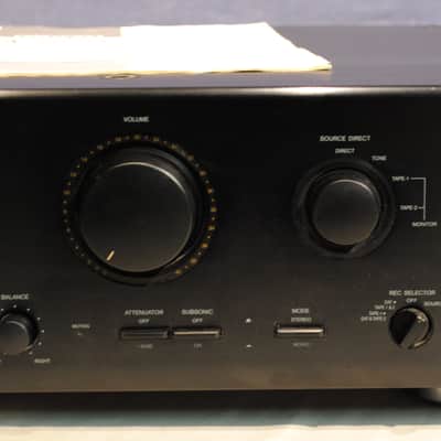 Onkyo A-807 Integrated Stereo Amplifier w/ Early 1990's Black image 4