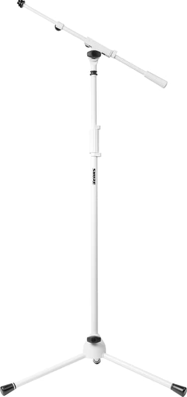 Shure by Gator SH-TRIPODSTANDTBM Tripod Boom Microphone Stand, White image 1