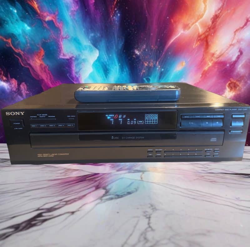 Sony CDP-C265 5 Disc CD Player Changer Carousel With Remote Serviced Beauty🎶🔥