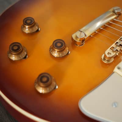 Upgraded Vintage V100-IT W/ Gibson 61 Burstbucker Pickups Kluson CTS pots Series Single Cut Iced Tea image 5