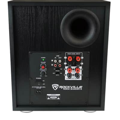 Rockville BluTube Bluetooth Tube Amplifier+6.5" Black Bookshelf Speakers+8" Sub image 16