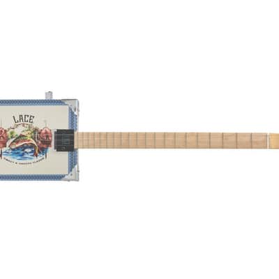 Electric Cigar Box Guitar Gone Fishing 3 String - Right Hand image 2