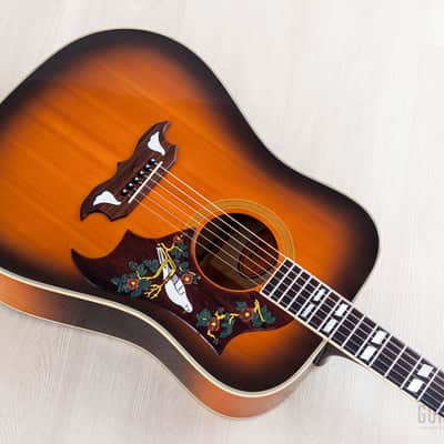1991 Orville by Gibson Dove Vintage Sunburst Dreadnought Acoustic Electric Guitar w/ Case image 10