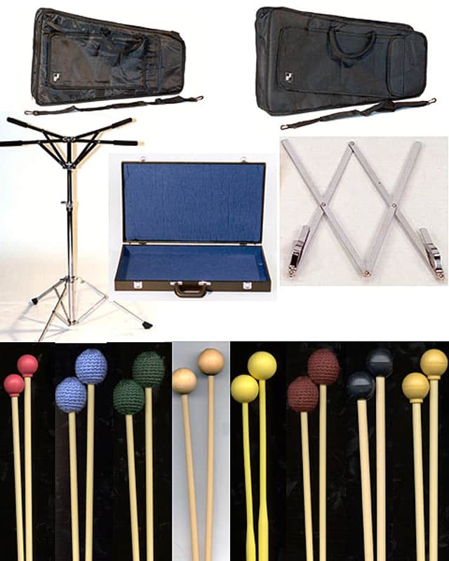 255MM Glockenspiel Mallet Soft Head Pair Black image 1