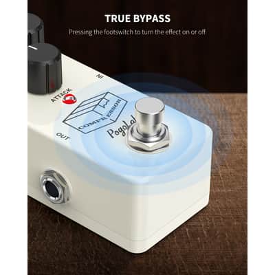 POGOLAB Compressor Guitar Effect Pedal True Bypass Sustain Level DC 9V image 6