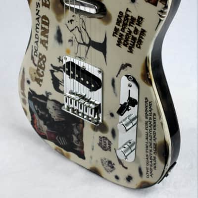 Custom Painted and Upgraded Fender Squier Telecaster Affinity Series - Custom Aged and Worn With Graphics image 4