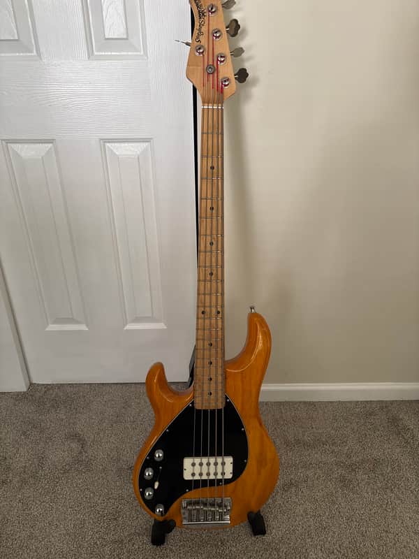 Ernie Ball Music Man Stingray 5 Left Handed 2002 - Transparent Natural Gloss image 1