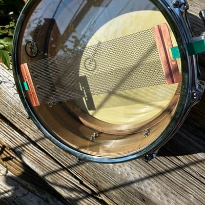 Custom made Snare Drum 12” x 5” Maple Snare 2025 - Distressed Retro Blue Venetian Plaster image 17