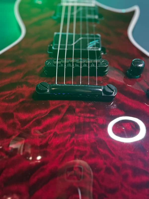 ESP LTD EC-1000 Deluxe 2025 - Transparent Cherry with ESP case image 1