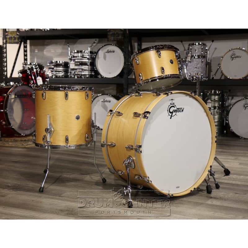 Gretsch Brooklyn 3pc Drum Set w/26BD Satin Natural image 1