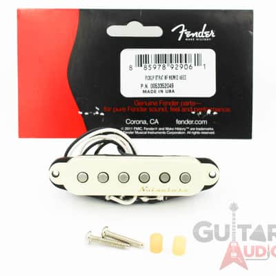 Genuine Fender Strat/Stratocaster Noiseless Neck/Middle Pickup - Aged White image 3