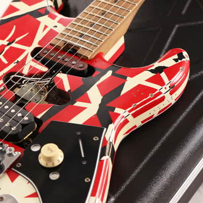 EVH Striped Series Frankie Red/White/Black Relic 2021 image 9