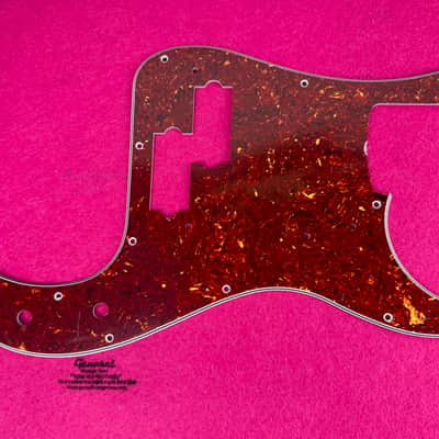 General Vintage Tone 1962 PB Pickguard - top Celluloid red tortoise - 4 Ply - 13 Hole - Correct vintage  - Fits image 7