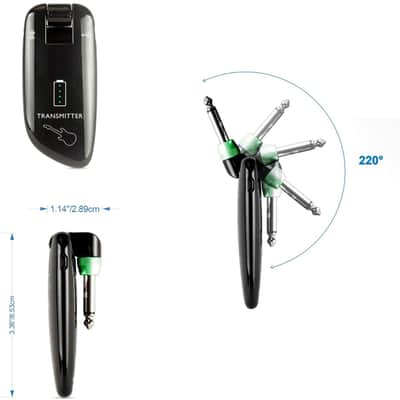 Wireless Guitar System Rechargeable Wireless Guitar Transmitter Receiver Support Multi Channels and Long Battery Life for Electric Musical Instruments image 2