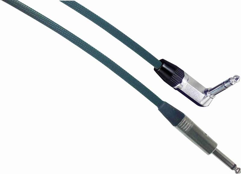 FOREST GREEN Designer Series Guitar Cables - 1/4" Straight to Right Angle - 6 ft. / STRAIGHT to RIGHT ANGLE image 1