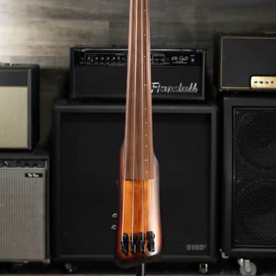 Ibanez Bass Workshop UB804 4-String Electric Upright Bass - Mahogany Oil Burst with Gig Bag image 4