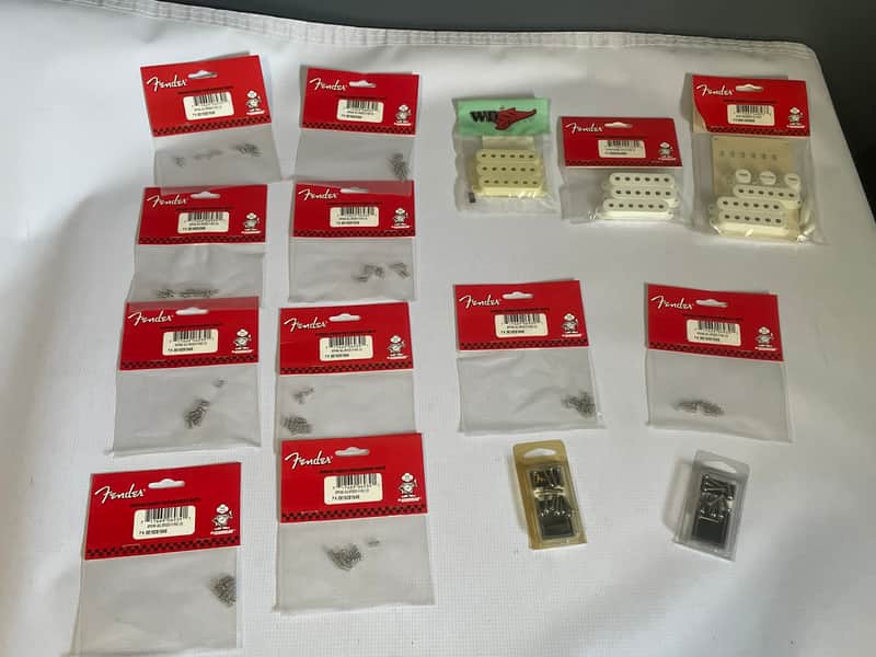 Lot of Fender Stratocaster Pickup Mounting Screws/Springs & Covers image 1