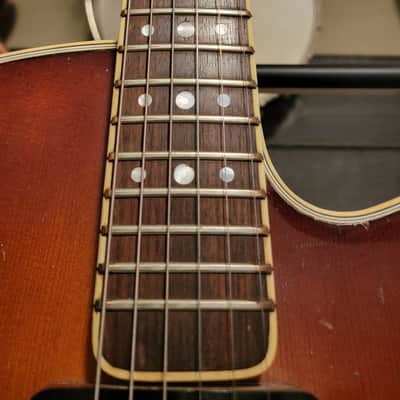 1956 Hofner President Electric Guitar 2 Pickup Cutaway Sunburst Nice Shape W/HSC image 11
