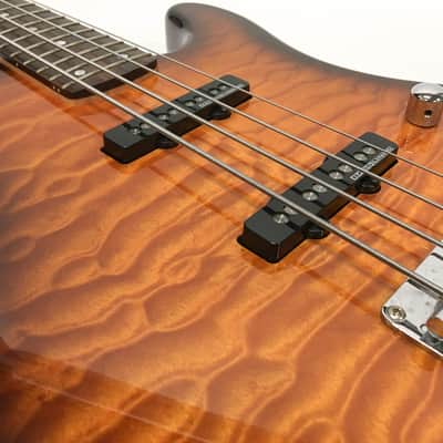 1998 Fender Quilt Top 4 String Electric Jazz Bass 24 with Hardshell Case image 9