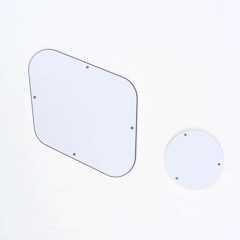 Brio Les Paul Backplate & Switch Cover 3 Ply White image 1