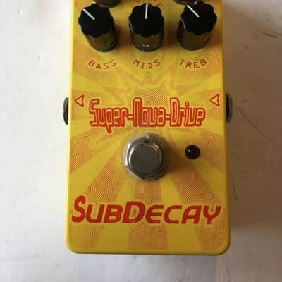Subdecay Super Nova Drive V1 Class A Overdrive Rare Yellow Guitar Effect Pedal image 2