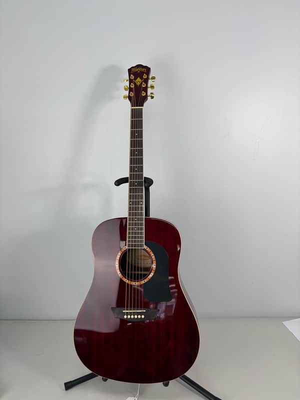 (Mint) Washburn WD100DLTWRK Wine Red 6 string Dreadnought Mahogany Acoustic Guitar image 1