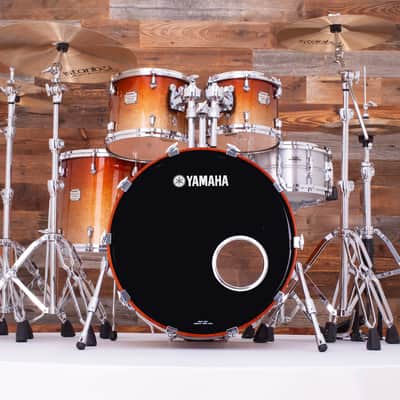 YAMAHA BEECH CUSTOM ABSOLUTE NOUVEAU 4 PIECE DRUM KIT, GOLD SPARKLE FADE (PRE-LOVED) image 6