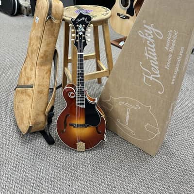 Kentucky KM-855 Artist F-Style Mandolin Amber Burst image 2
