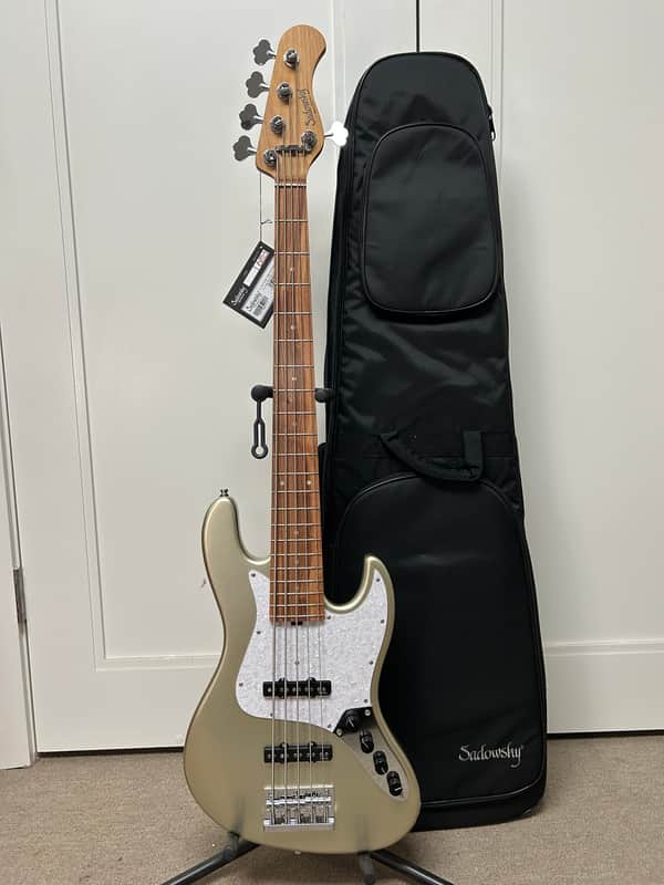 Sadowsky MetroExpress Vintage J/J 5 String Bass w/Morado Fingerboard 2024 - Champagne Metallic image 1