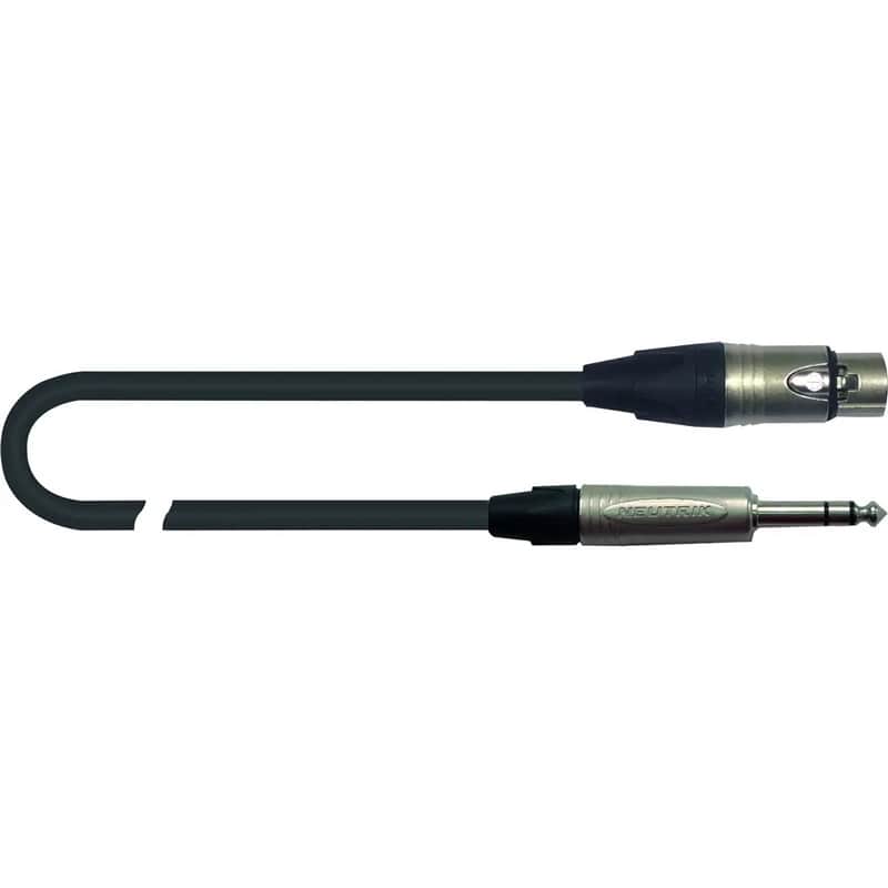 Quik Lok Ittop/Fjs 0.3 Cavo Cannon Xlr Femmina / Jack 6.3 Trs Stereo 0.3 Mt image 1