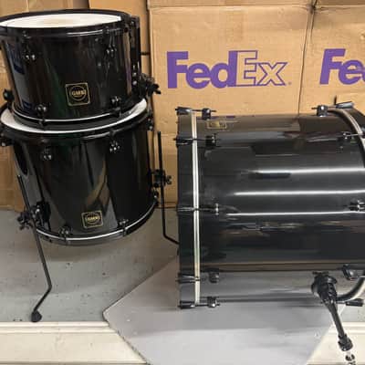 GMS Custom Black SE Drum Set 22-13-16 image 11