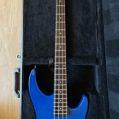 1986 Guild Pilot Bass Guitar SB-604 Blue Active EMGS W/OHSC image 4