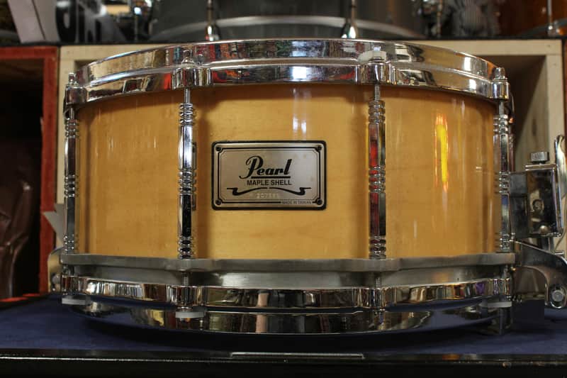 2000s Pearl 6.5x14 Free Floating Snare Drum in Natural Maple image 1
