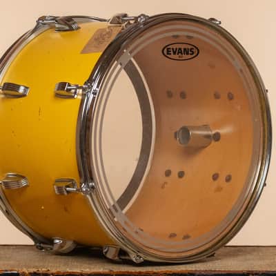 1970s Ludwig 6 ply Tom in White Cortex (under Yellow) - 10x14 image 5