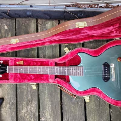 2024 Gibson Mod Shop Collection Les Paul Junior Evergreen Mahogany Two Tone Finish with Stinger Gibson Green image 24