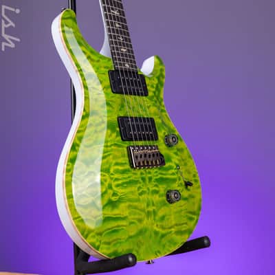 PRS Custom 24 Quilt Artist Top Eriza Verde Green with White Back Custom Color image 3