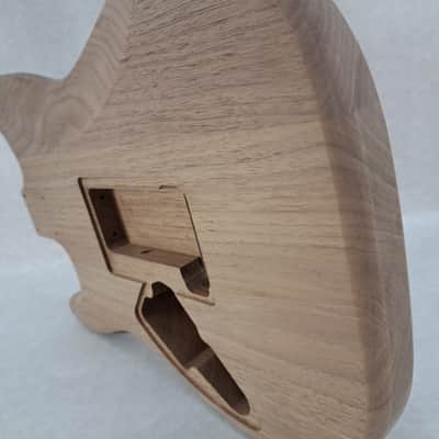 Unfinished Walnut HSS guitar body - for Fender Strat Stratocaster neck Floyd Rose J1981 image 4