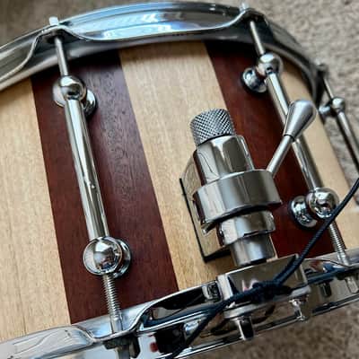 Like-New: Nowak Drums (AUST) 14x7 Jarrah/BlackButt block/stave snare, Sonor wires image 2
