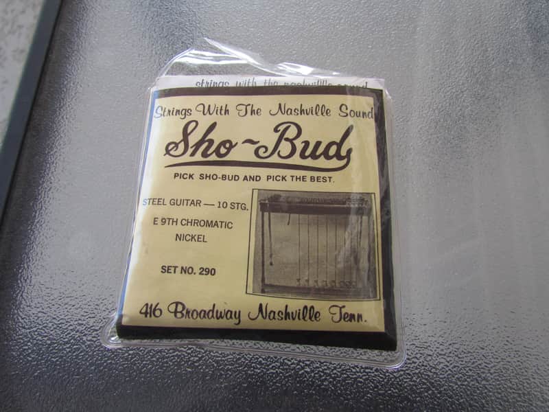 Sho-Bud Steel Guitar Strings Vintage Sho-Bud Pedal Steel Guitar Strings Unused But Tarnished 9 Of 10 Strings Cool Case Candy! image 1