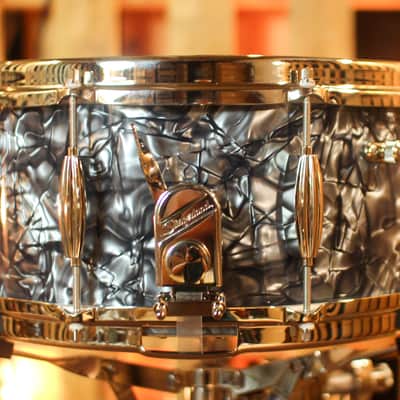 Slingerland 6.5x14 Radio King Artist Black Diamond Pearl Snare Drum image 2