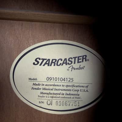 2009 Starcaster by Fender Model 0910104125 Acoustic Guitar image 10