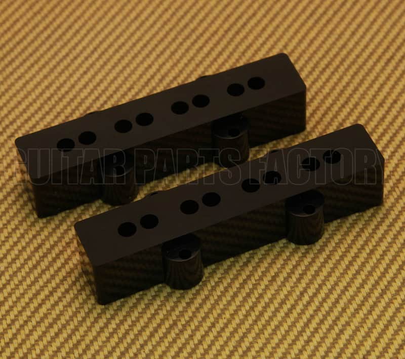 PC-0953-023 Black Pickup Covers for Jazz Bass Neck and Bridge image 1