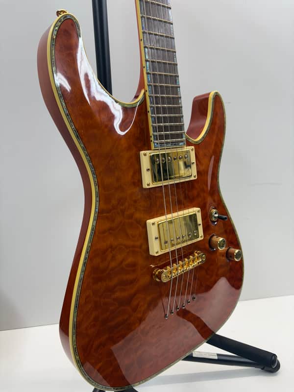 Schecter Diamond Series C-1 Elite 2006 Amber Quilt image 1