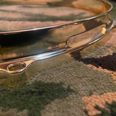 Fly By Night? Brass Die Cast Hoop 14” - 8 Lug - Resonant Side (Bottom) - Brass - Drumhead included image 3