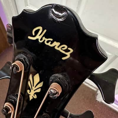Used Ibanez 4 String Acoustic/Electric Bass Black Local Pick Item image 3