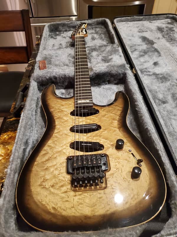 Godin Artisan ST, figured Birdseye top, Floyd rose, Bone nut, Seymours, HSC image 1