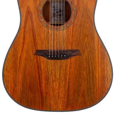 Bromo BAT1M Tahoma Series dreadnought guitar with solid mahogany top image 3
