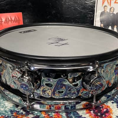Hart Dynamics - Rick Allen's Def Leppard, 13" Trigger Pad (RA #2074)  With AUTOGRAPHED HEAD!! 2000s - Hammered Chrome image 3